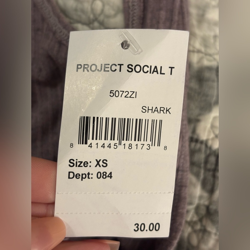 Project Social T Purple Ribbed Tank Top - Picture 8 of 8